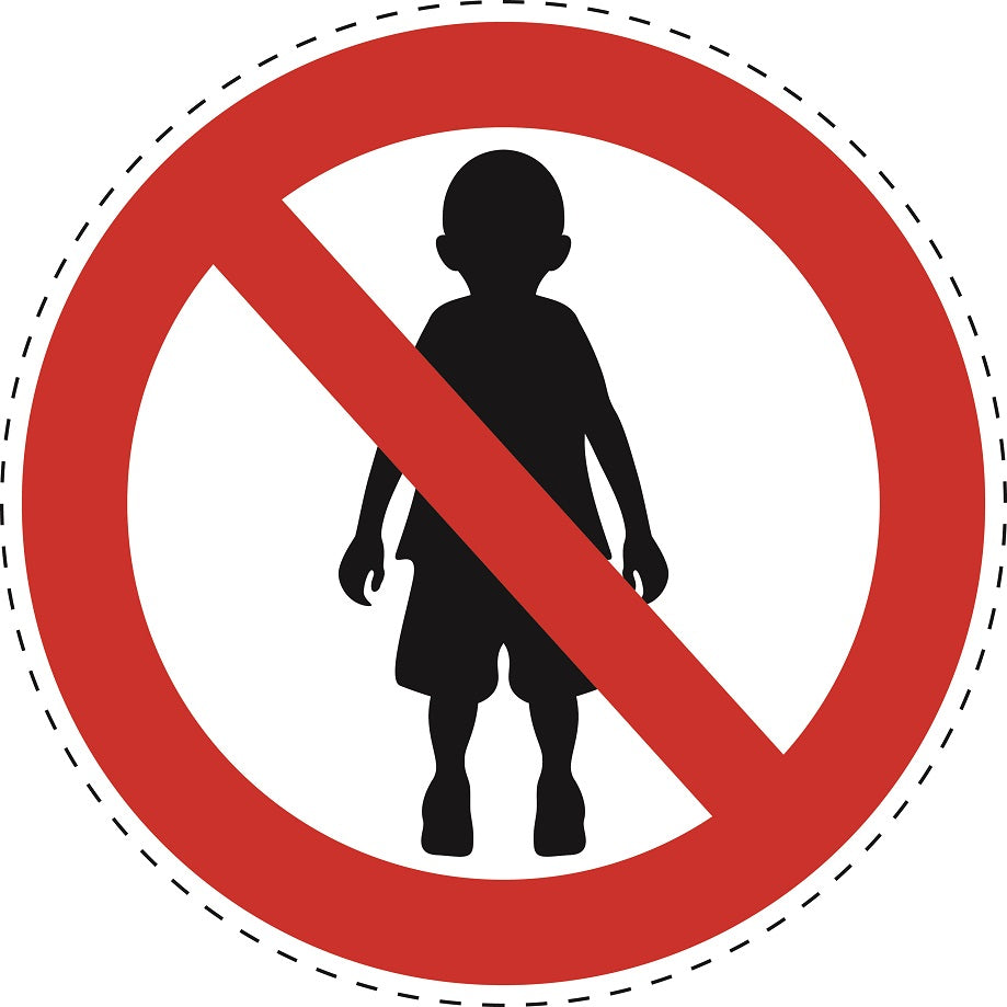 Verbotsaufkleber "Keine Kinder erlaubt" aus PVC Plastik, ES-SI27500