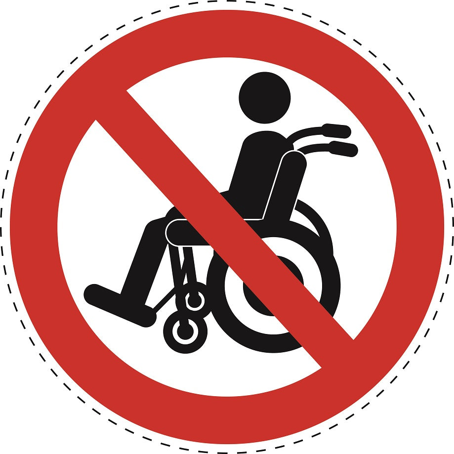 Verbotsaufkleber "Behinderte nicht erlaubt" aus PVC Plastik, ES-SI27700