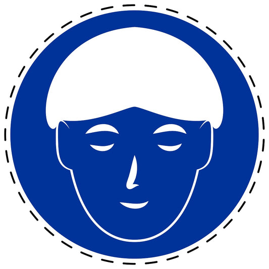 Gebotsaufkleber "Badekappe benutzen" aus PVC Plastik, ES-SIM1390