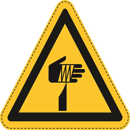 Warnaufkleber "Warnung vor Handverletzungen" aus PVC Plastik, ES-SIW-034