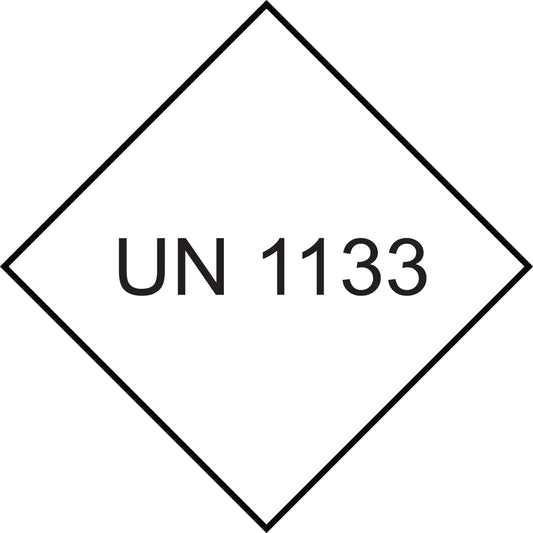 UN-Gefahrstoffetikett "1133" 10x10 cm aus Papier oder Plastik ES-UN-1000-1133