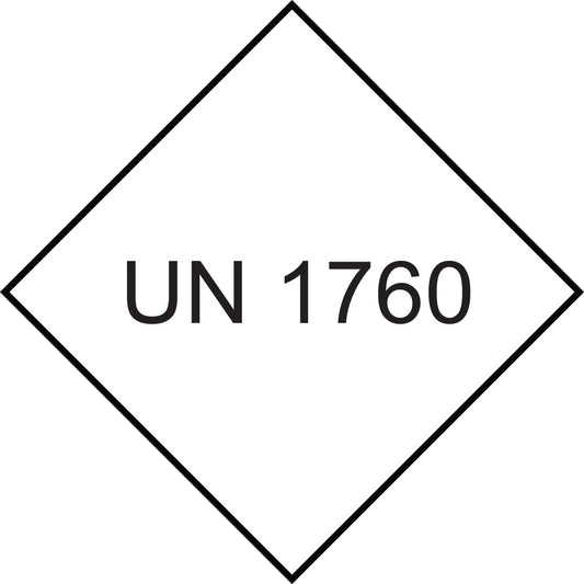 UN-Gefahrstoffetikett "1760" 10x10 cm aus Papier oder Plastik ES-UN-1000-1760