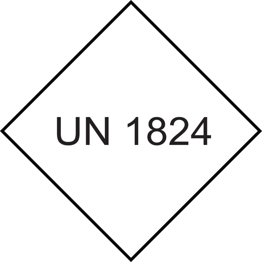 UN-Gefahrstoffetikett "1824" 10x10 cm aus Papier oder Plastik ES-UN-1000-1824