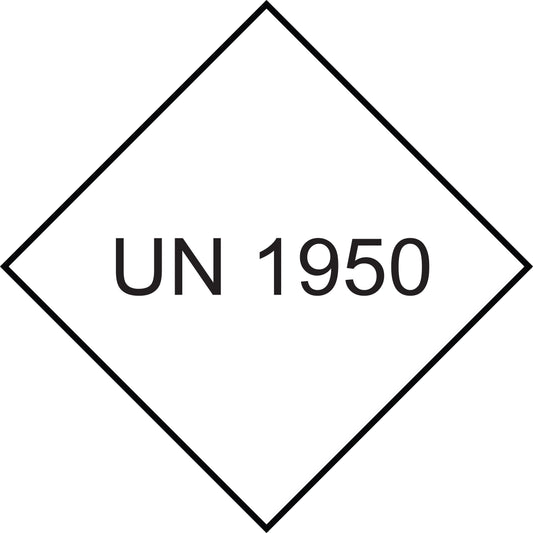 UN-Gefahrstoffetikett "1950" 10x10 cm aus Papier oder Plastik ES-UN-1000-1950