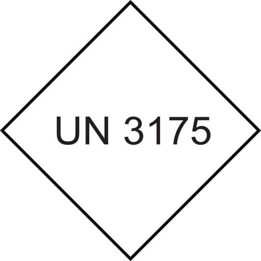 UN-Gefahrstoffetikett "3175" 10x10 cm aus Papier oder Plastik ES-UN-1000-3175