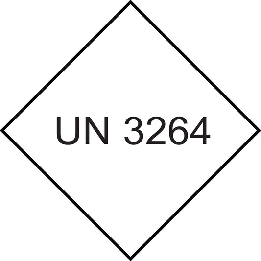 UN-Gefahrstoffetikett "3264" 10x10 cm aus Papier oder Plastik ES-UN-1000-3264
