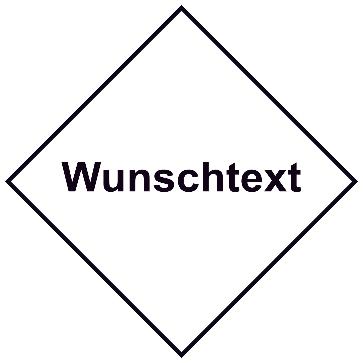 UN-Gefahrstoffetikett "mit Wunschtext" 10x10 cm aus Papier oder Plastik ES-UN-1000-Wunschtext