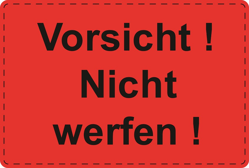 1000 Versandaufkleber "Vorsicht! Nicht werfen!" aus Papier ES-VER-PA-1000