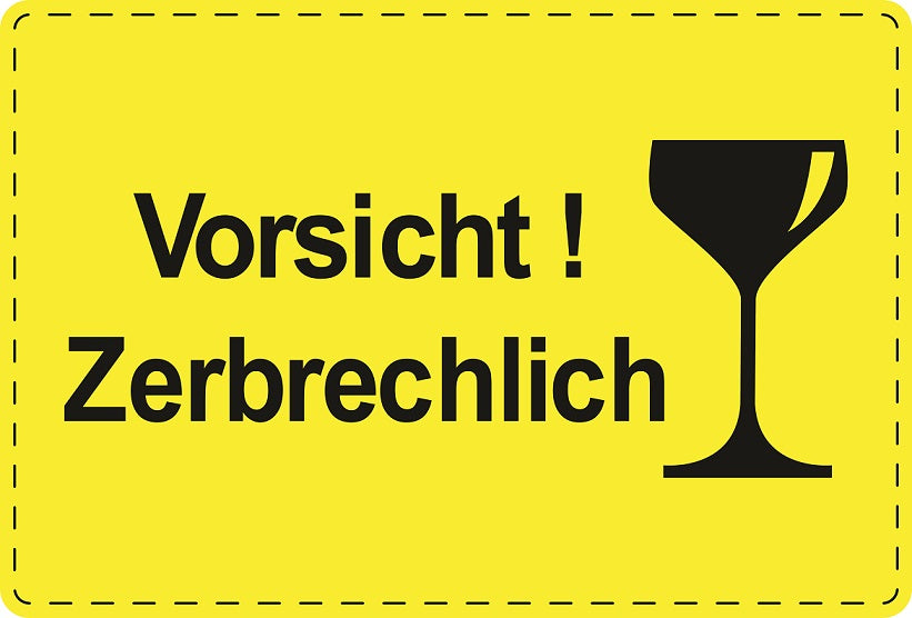 1000 Versandaufkleber "Vorsicht! zerbrechlich" aus Plastik ES-VER-PE-1200