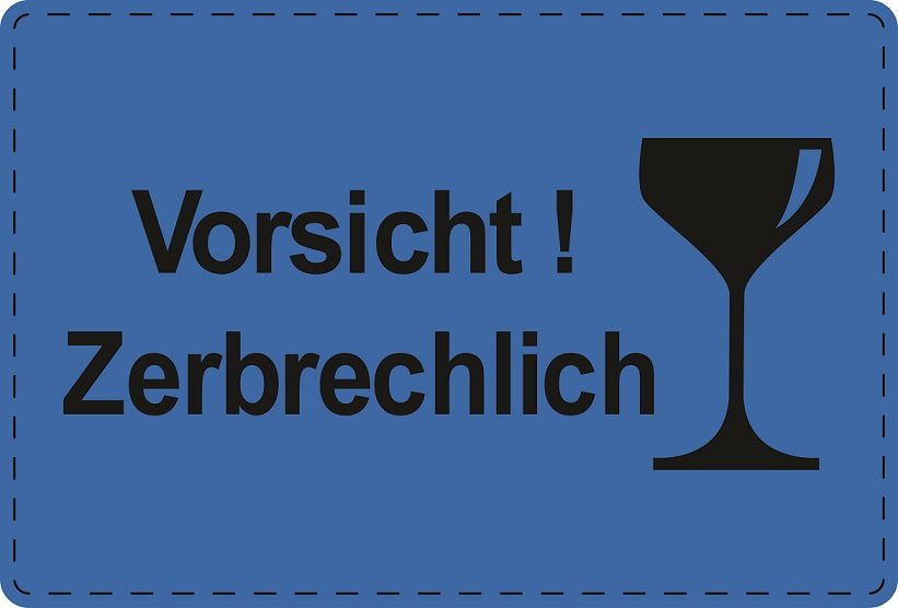 1000 Versandaufkleber Vorsicht! zerbrechlich aus Plastik ES-VER-PE-1 –  EtikettenStar