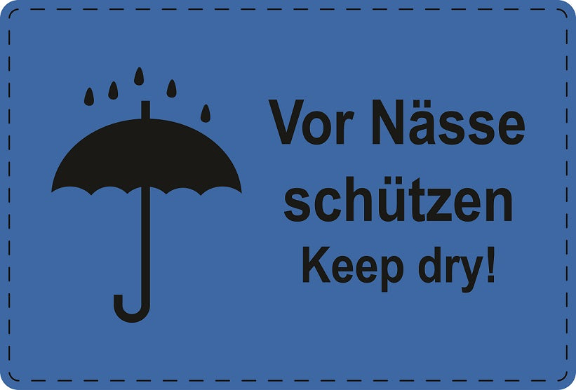 1000 Versandaufkleber "Vor Nässe schützen Keep dry!" aus Plastik ES-VER-PE-1300