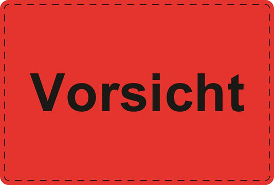 Versandaufkleber "Vorsicht" aus Papier
