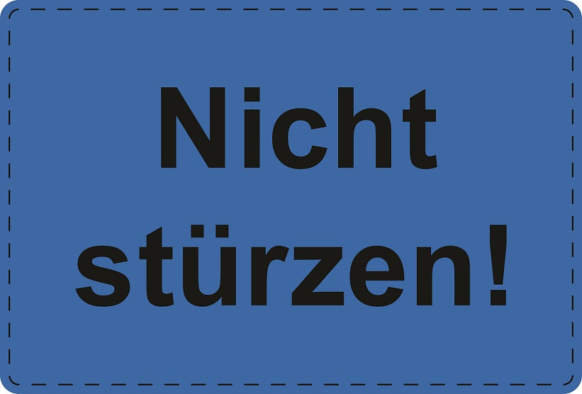 Versandaufkleber "Nicht stürzen!" aus Papier