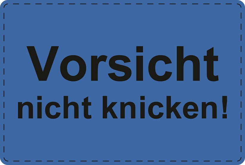 Versandaufkleber "Vorsicht nicht knicken!" aus Papier