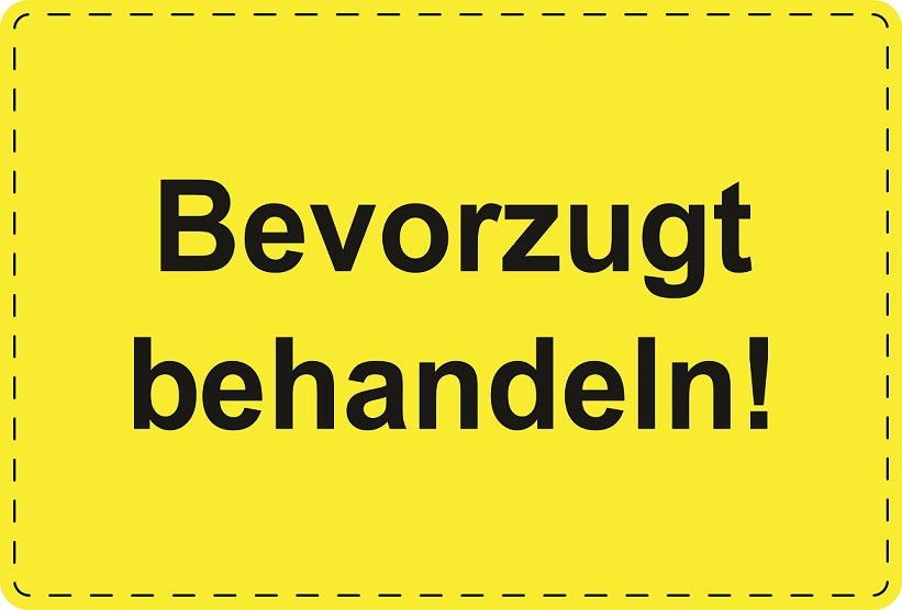 1000 Versandaufkleber "Bevorzugt behandeln" aus Papier ES-VER-PA-4100