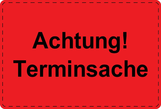 1000 Versandaufkleber "Achtung! Terminsache" aus Papier ES-VER-PA-4200