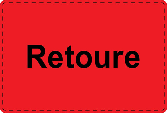 Versandaufkleber "Retoure" aus Papier