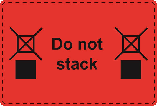Versandaufkleber "Do not stack" aus Plastik