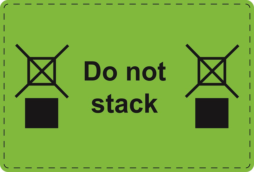Versandaufkleber "Do not stack" aus Papier
