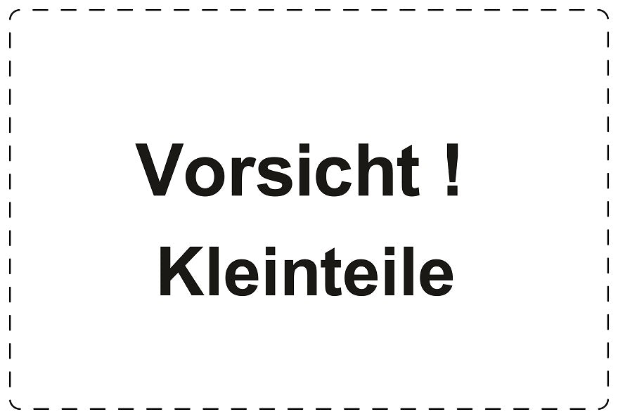 1000 Versandaufkleber "Vorsicht ! Kleinteile" aus Papier ES-VER-PA-6700