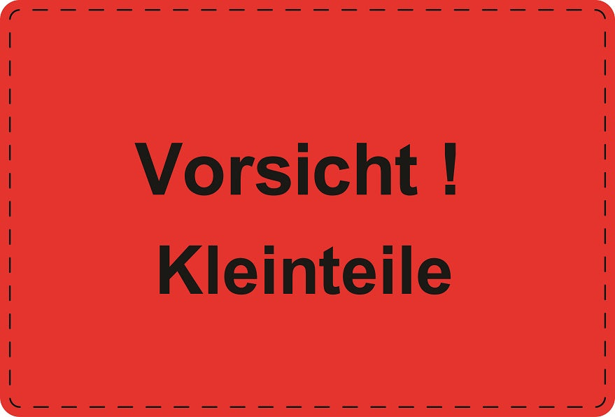 1000 Versandaufkleber "Vorsicht ! Kleinteile" aus Papier ES-VER-PA-6700