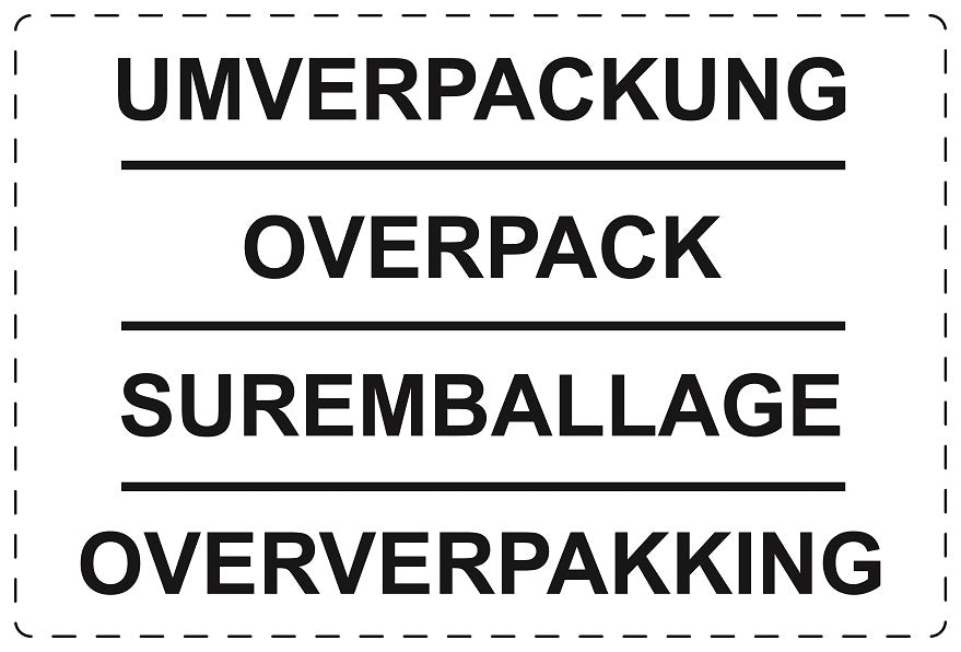 1000 Versandaufkleber "Umverpackung" aus Papier ES-VER-PA-7000