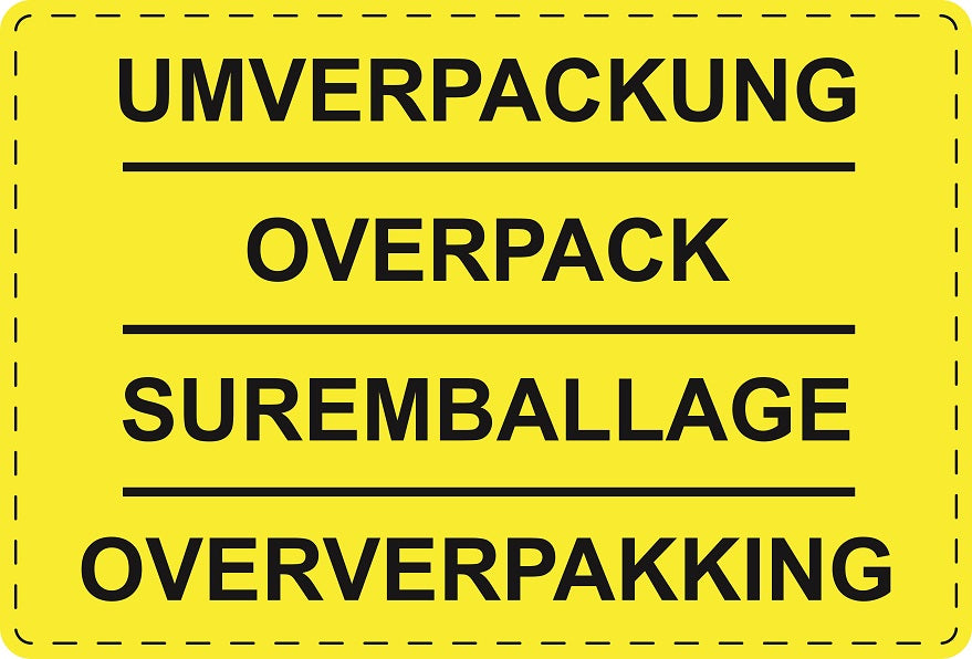 1000 Versandaufkleber "Umverpackung" aus Papier ES-VER-PA-7000