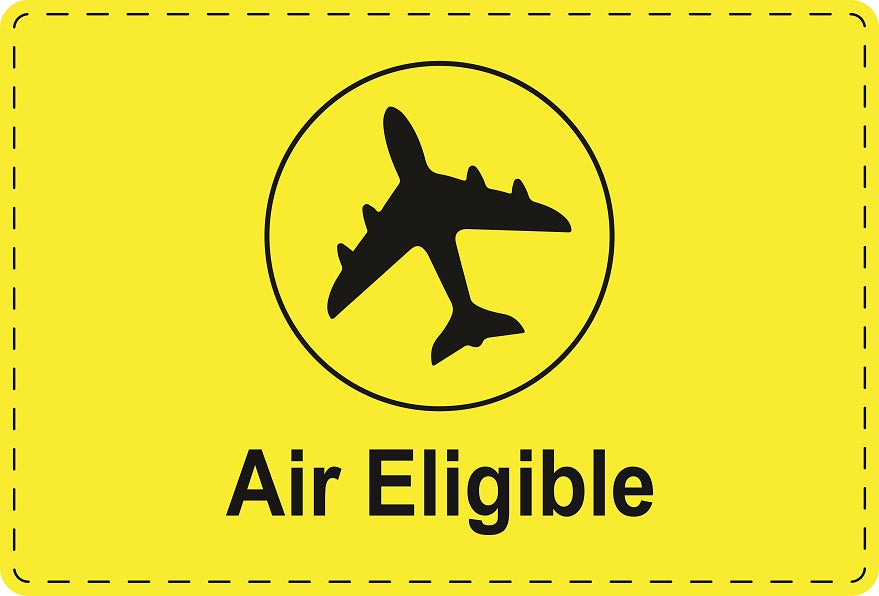 1000 Versandaufkleber "Air Eligible" aus Plastik ES-VER-PE-7100