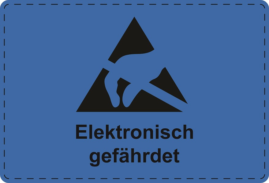 1000 Versandaufkleber "Elektronisch gefährdet" aus Papier ES-VER-PA-7200