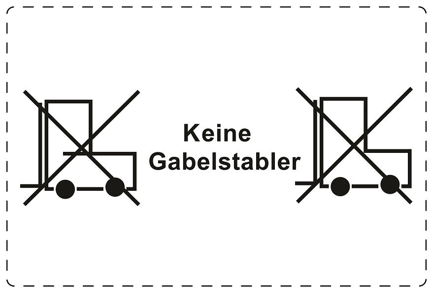 1000 Versandaufkleber "Keine Gabelstabler" aus Papier ES-VER-PA-9600