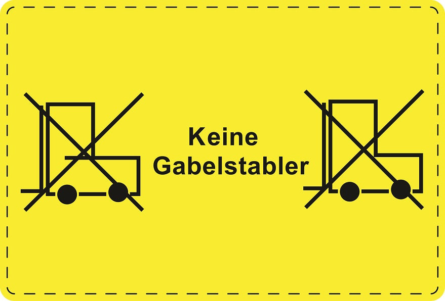 1000 Versandaufkleber "Keine Gabelstabler" aus Papier ES-VER-PA-9600