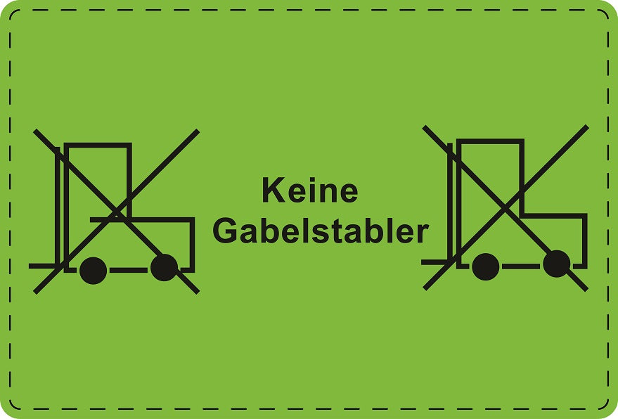 1000 Versandaufkleber "Keine Gabelstabler" aus Papier ES-VER-PA-9600