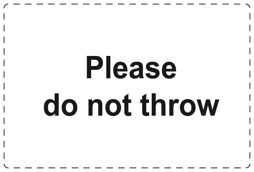 1000 Versandaufkleber "Please do not throw" aus Papier ES-VER-PA-9800