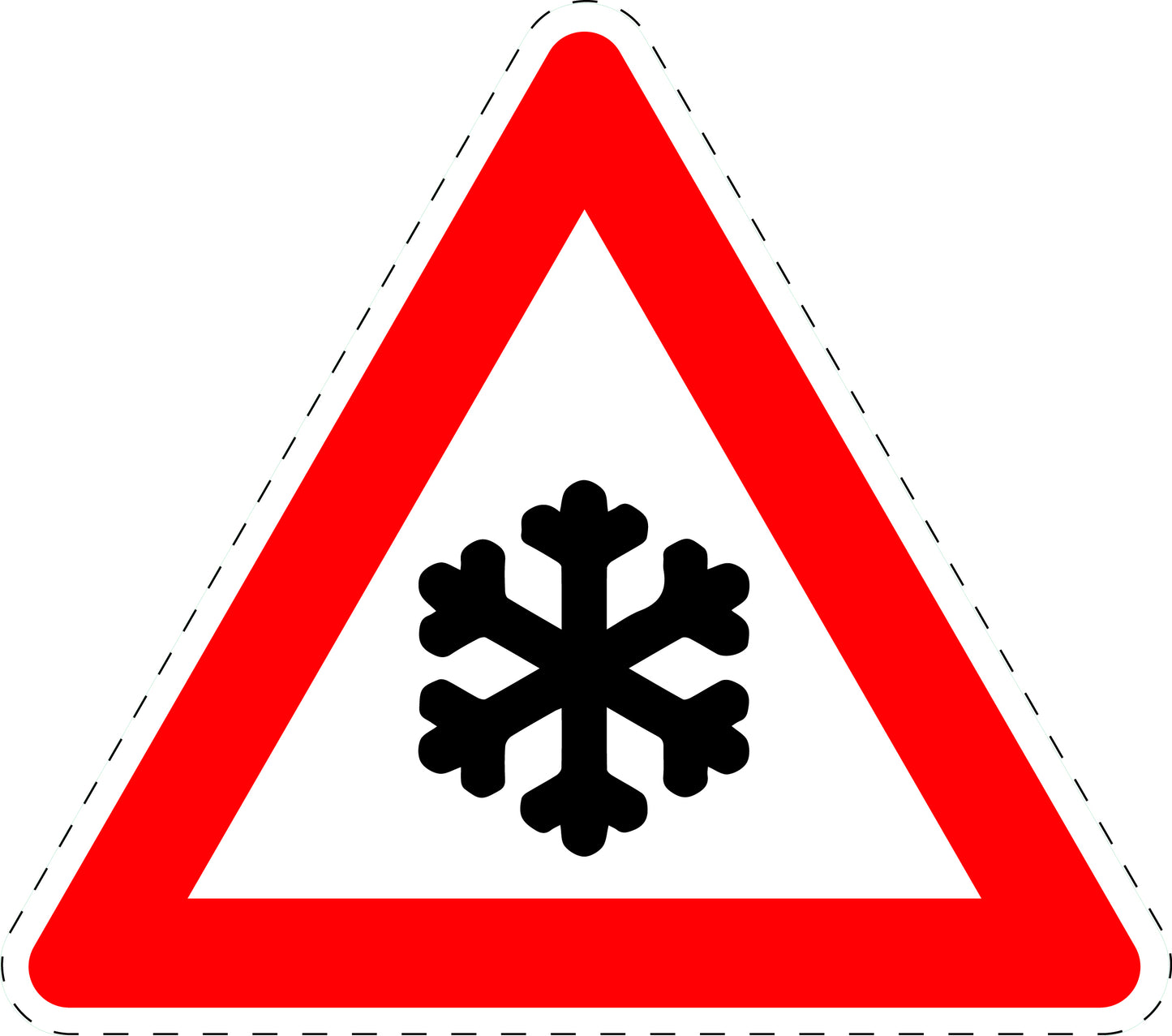 1 Stück Verkehrszeichen "Schnee- oder Eisglätte" 5-70 cm  ES-Verk-101-51