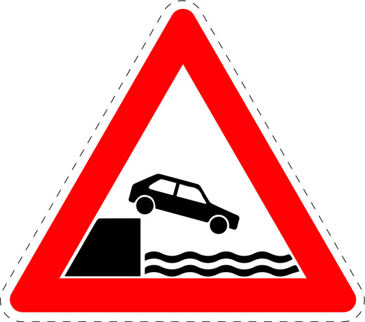 1 Stück Verkehrszeichen "Ufer" 5-70 cm  ES-Verk-129