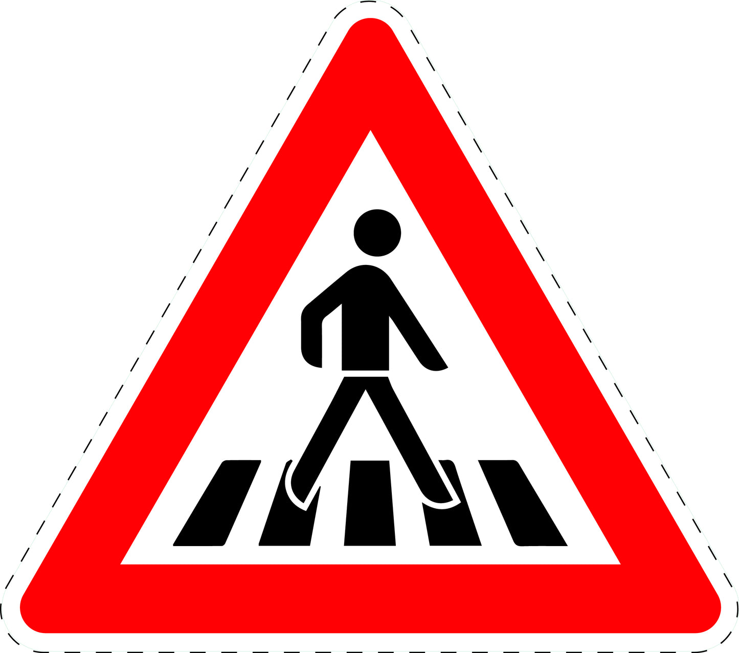 1 Stück Verkehrszeichen  " Fußgängerüberweg (Aufstellung links)" 5-70 cm  ES-Verk-134-20