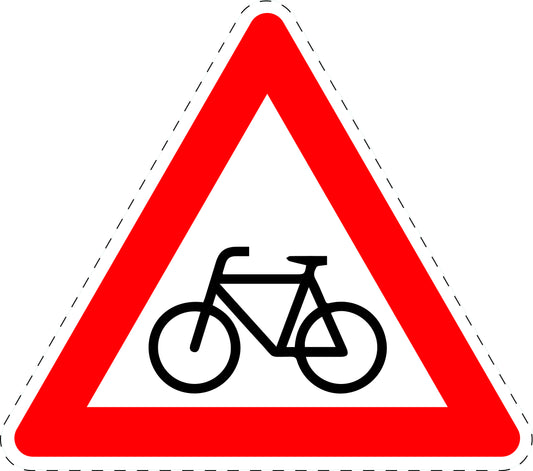 1 Stück Verkehrszeichen  "Radfahrer (Aufstellung rechts)" 5-70 cm  ES-Verk-138-10