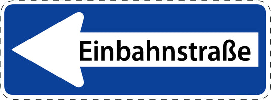 1 Stück Verkehrszeichen "Einbahnstraße, linksweisend" 5-70 cm  ES-Verk-220-10