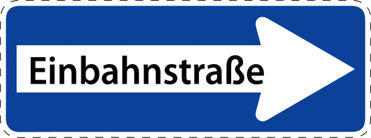 1 Stück Verkehrszeichen "Einbahnstraße, rechtsweisend" 5-70 cm  ES-Verk-220-20