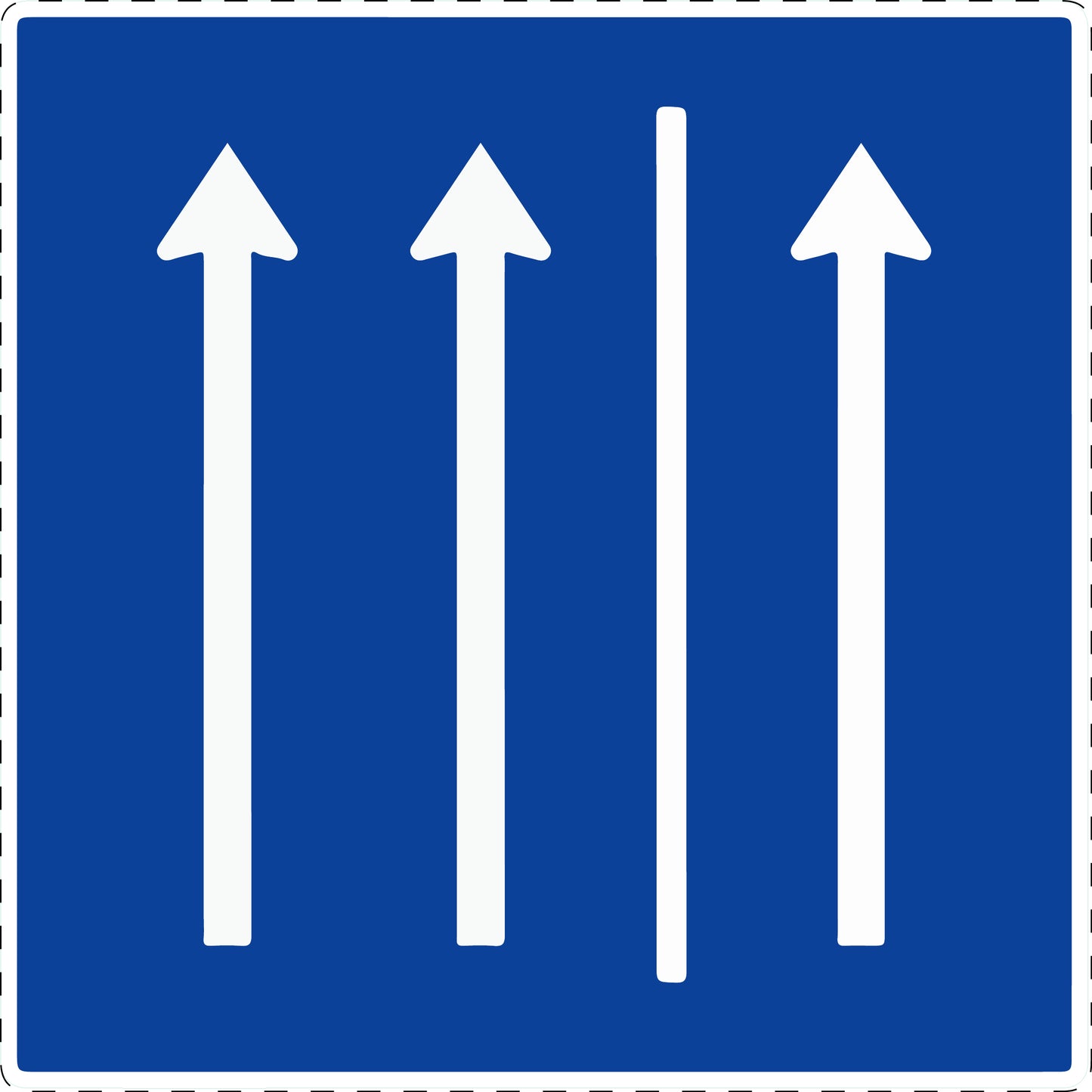 1 Stück Verkehrszeichen  "Seitenstreifen befahren" 5-70 cm  ES-Verk-223.1