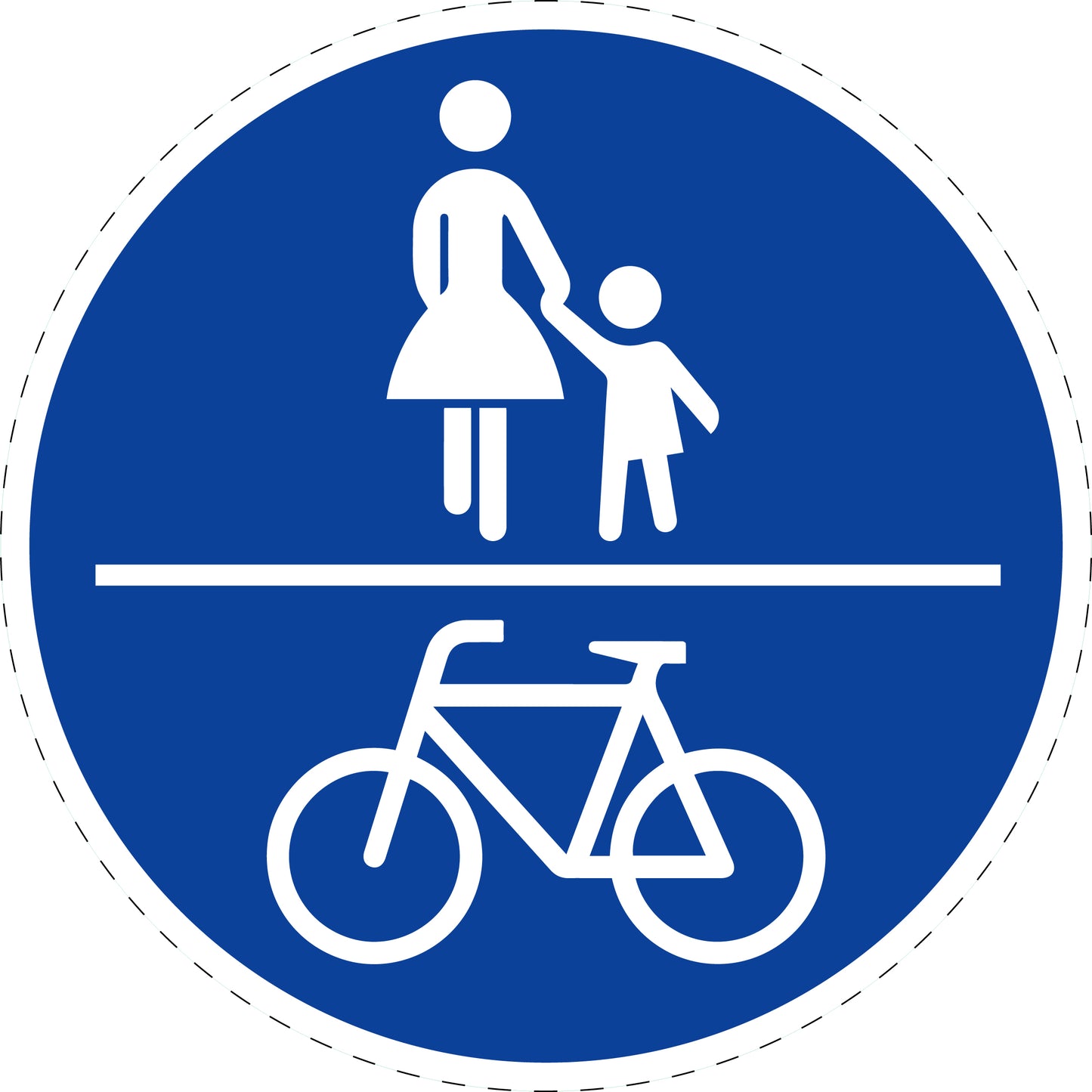 1 Stück Verkehrszeichen " gemeinsamer Fuß- und Radweg" 5-70 cm  ES-Verk-240