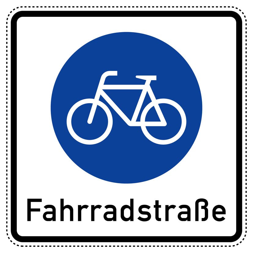 1 Stück Verkehrszeichen  "Beginn einer Fahrradstraße" 5-70 cm  ES-Verk-244