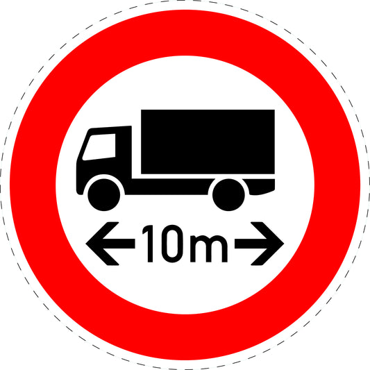 1 Stück Verkehrszeichen  "Tatsächliche Länge" 5-70 cm  ES-Verk-266