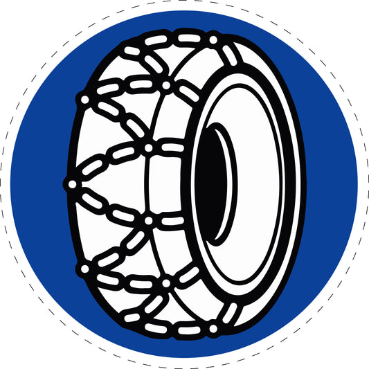 1 Stück Verkehrszeichen  "Schneeketten vorgeschrieben" 5-70 cm  ES-Verk-268