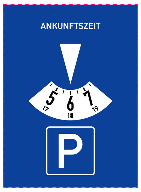 1 Stück Verkehrszeichen  "Parkscheibe" 5-70 cm  ES-Verk-291