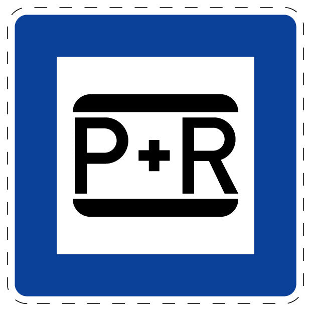 1 Stück Verkehrszeichen  "Parken und Reisen" 5-70 cm  ES-Verk-316