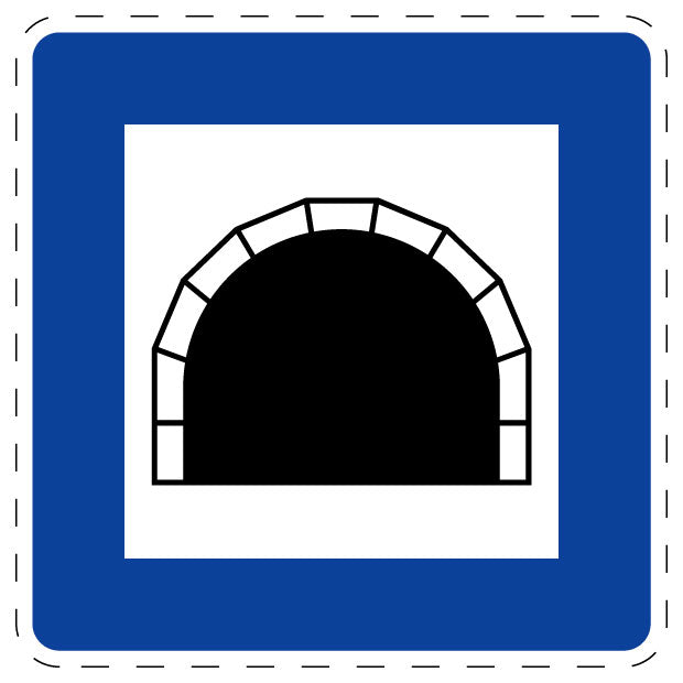 1 Stück Verkehrszeichen  "Tunnel" 5-70 cm  ES-Verk-327