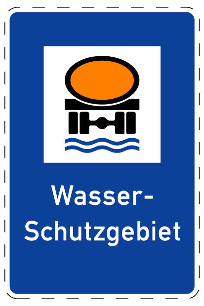 1 Stück Verkehrszeichen  "Wasserschutzgebiet" 5-70 cm  ES-Verk-354