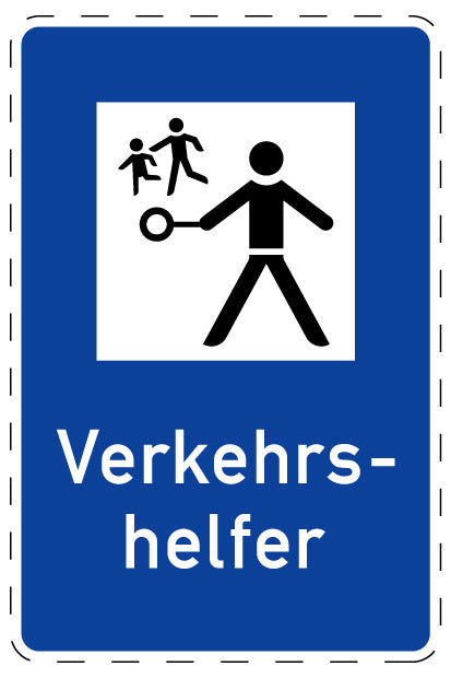 1 Stück Verkehrszeichen  "Verkehrshelfer" 5-70 cm  ES-Verk-356