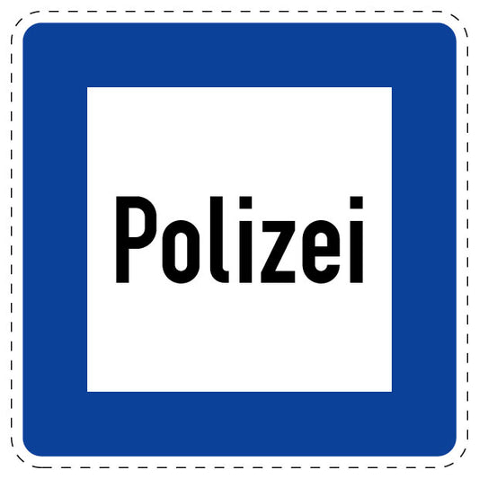 1 Stück Verkehrszeichen  "Polizei" 5-70 cm  ES-Verk-363